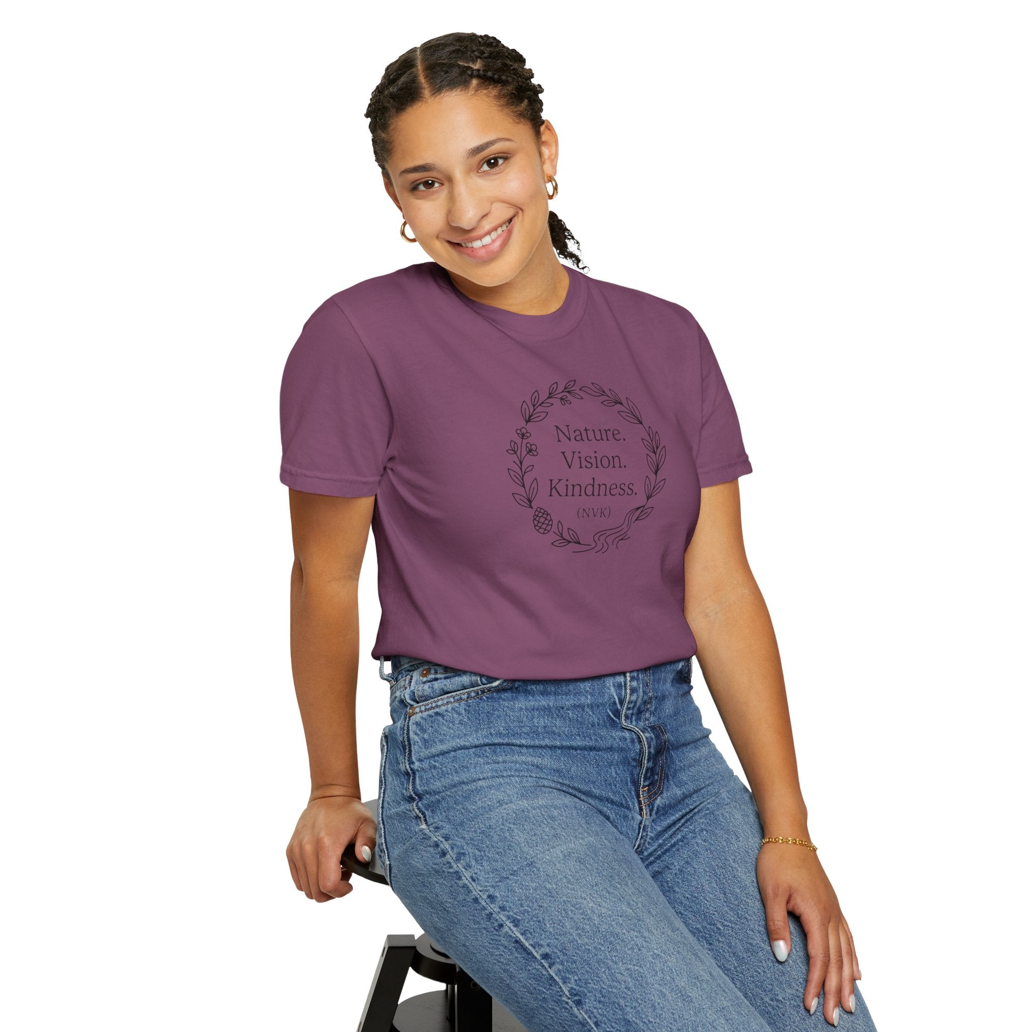 NVK NATURE VISION KINDNESS TEE™ — Floral Wreath Graphic