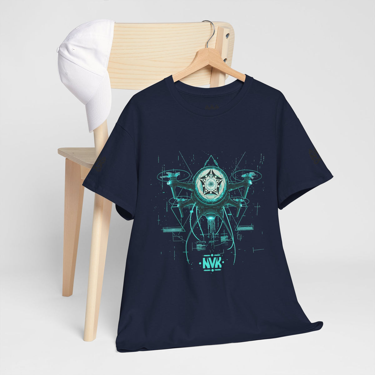 NVK ALIEN DRONE EMBLEM TEE™ — Futuristic Tech Graphic