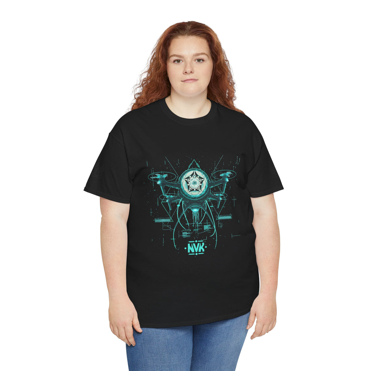 NVK ALIEN DRONE EMBLEM TEE™ — Futuristic Tech Graphic