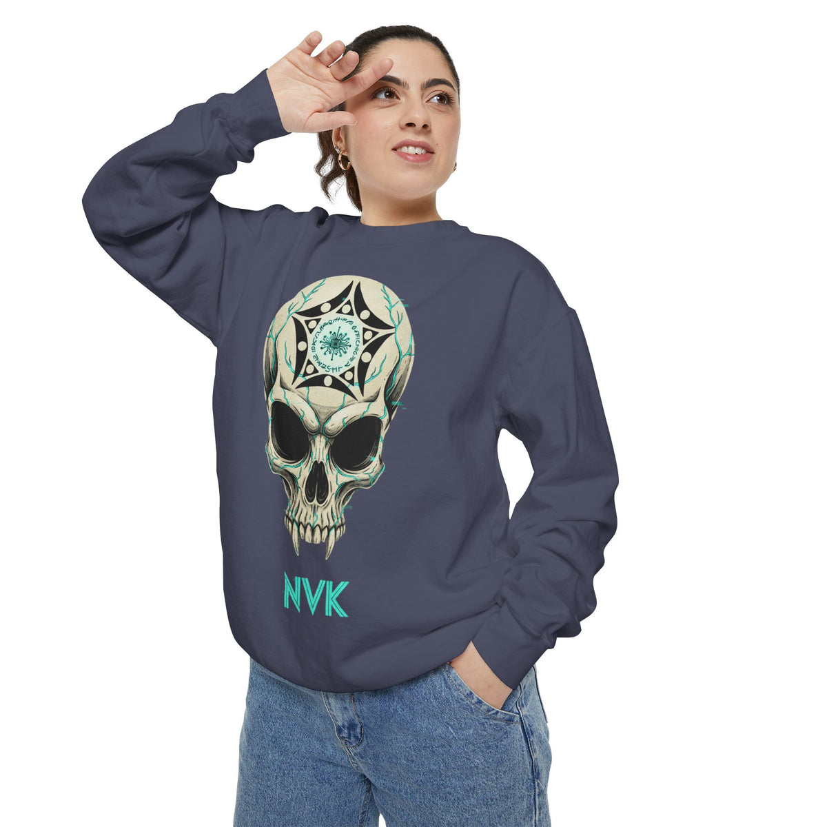 NVK BUGA SPHERE SKULL SWEATSHIRT™ — Graphic Crewneck