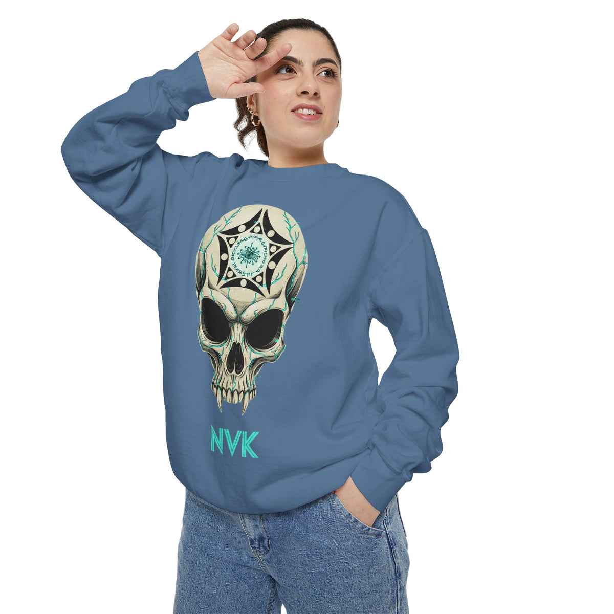NVK BUGA SPHERE SKULL SWEATSHIRT™ — Graphic Crewneck