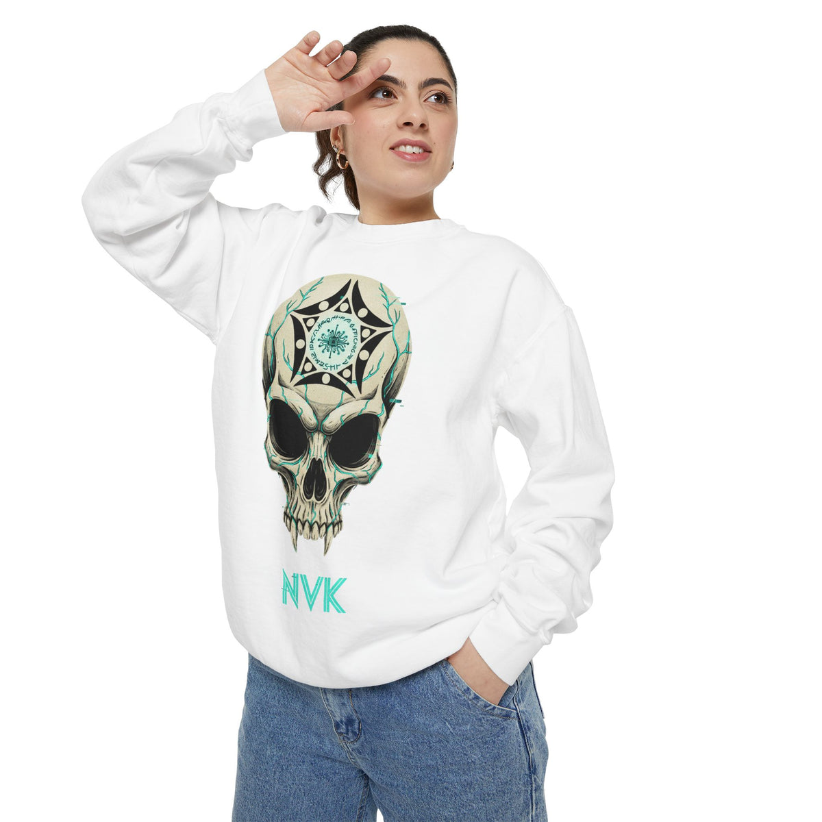 NVK BUGA SPHERE SKULL SWEATSHIRT™ — Graphic Crewneck