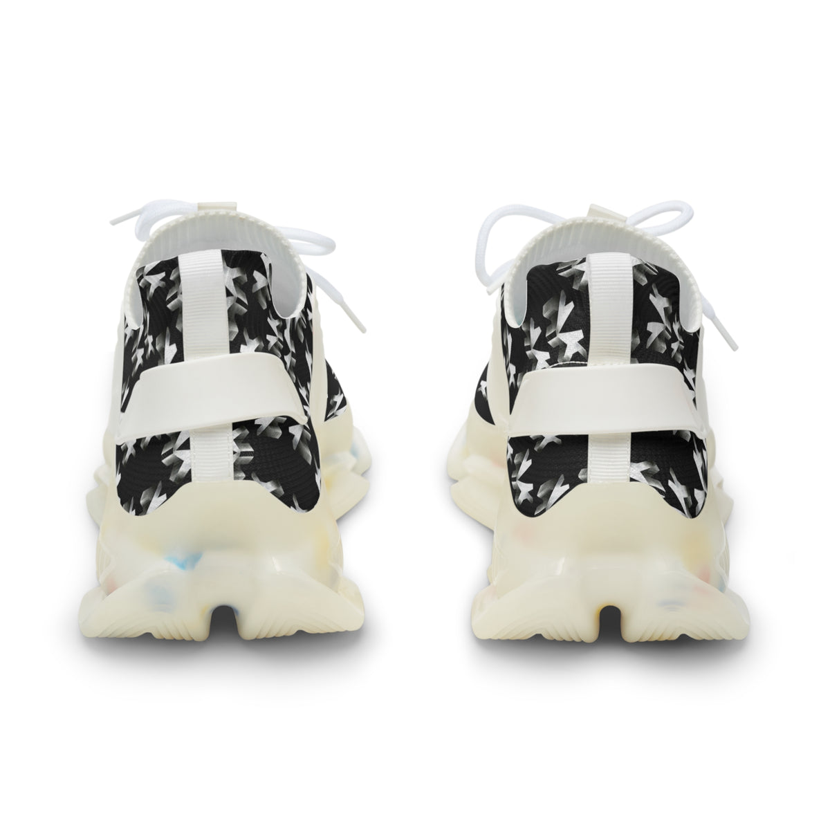 NVK MESH SNEAKERS™ — Black Ikat Pattern Athletic Shoes
