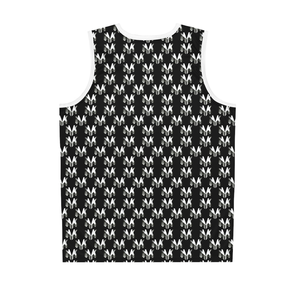 NVK MONOGRAM BASKETBALL JERSEY™ — Black/White AOP Athletic Tank