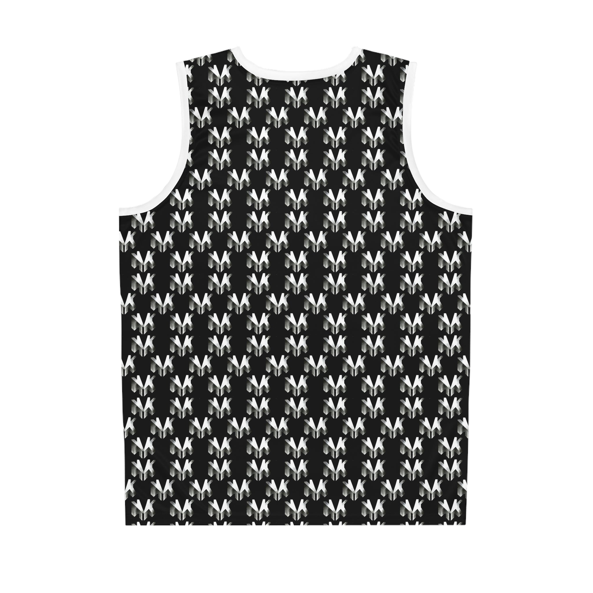 NVK MONOGRAM BASKETBALL JERSEY™ — Black/White AOP Athletic Tank