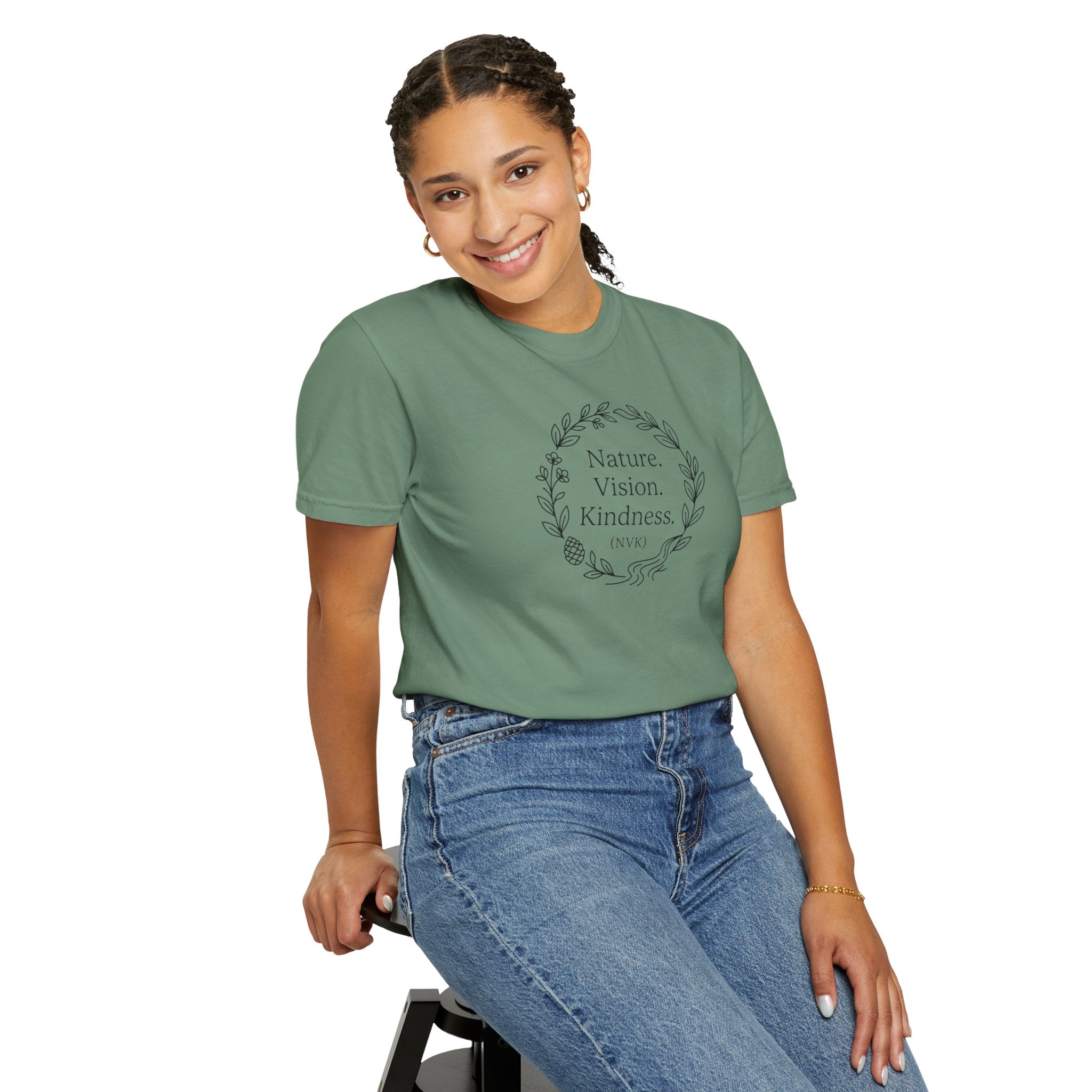 NVK NATURE VISION KINDNESS TEE™ — Floral Wreath Graphic