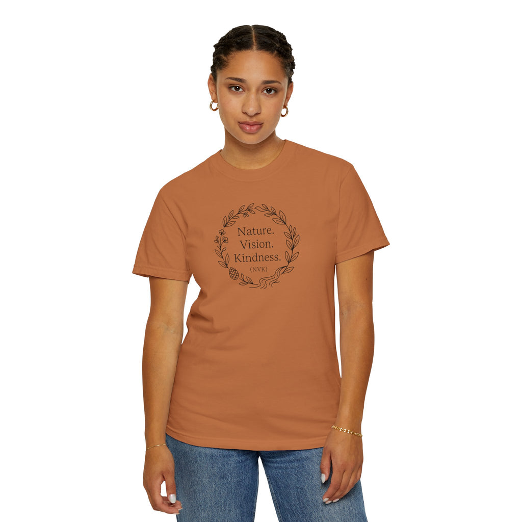 NVK NATURE VISION KINDNESS TEE™ — Floral Wreath Graphic
