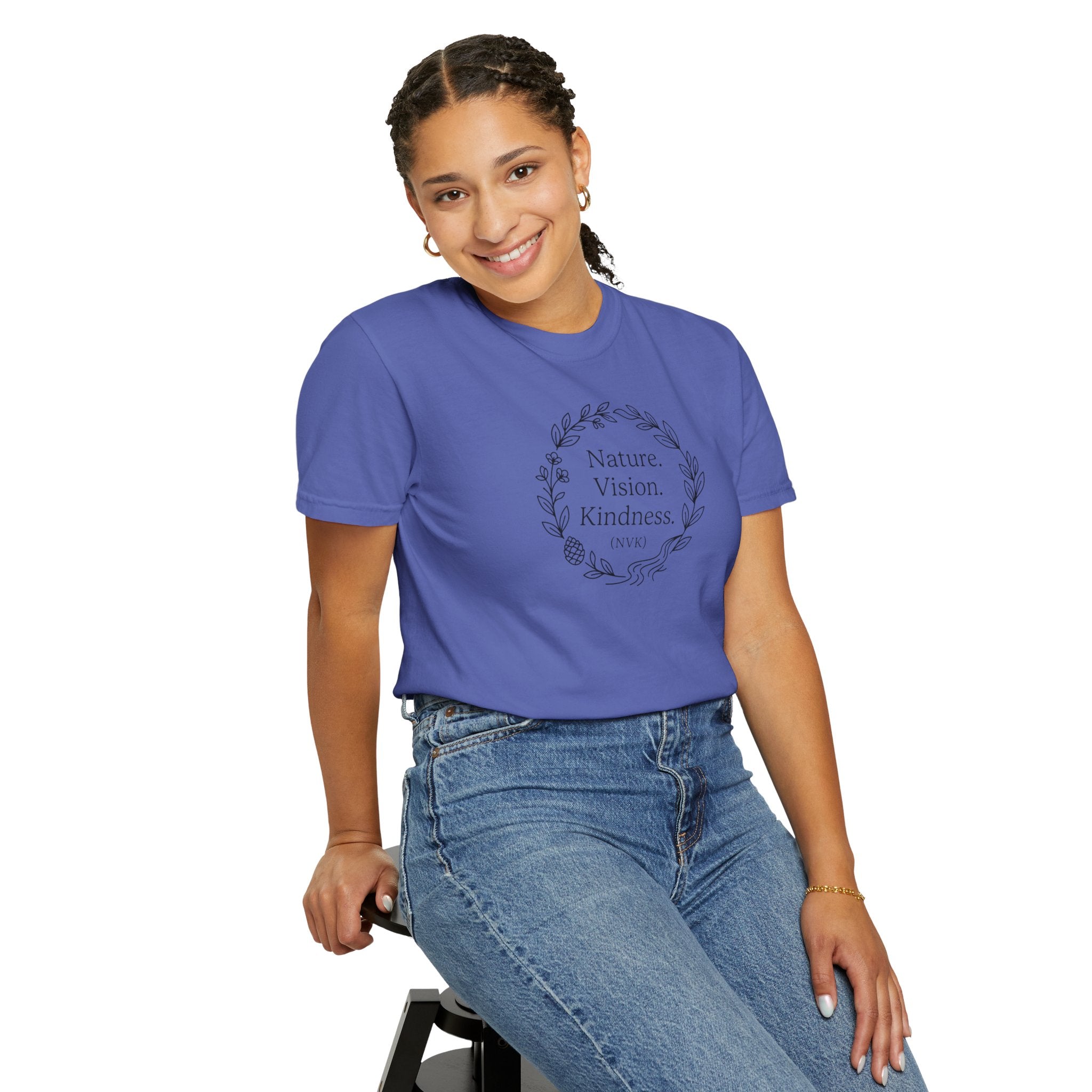 NVK NATURE VISION KINDNESS TEE™ — Floral Wreath Graphic