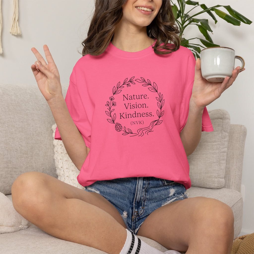 NVK NATURE VISION KINDNESS TEE™ — Floral Wreath Graphic