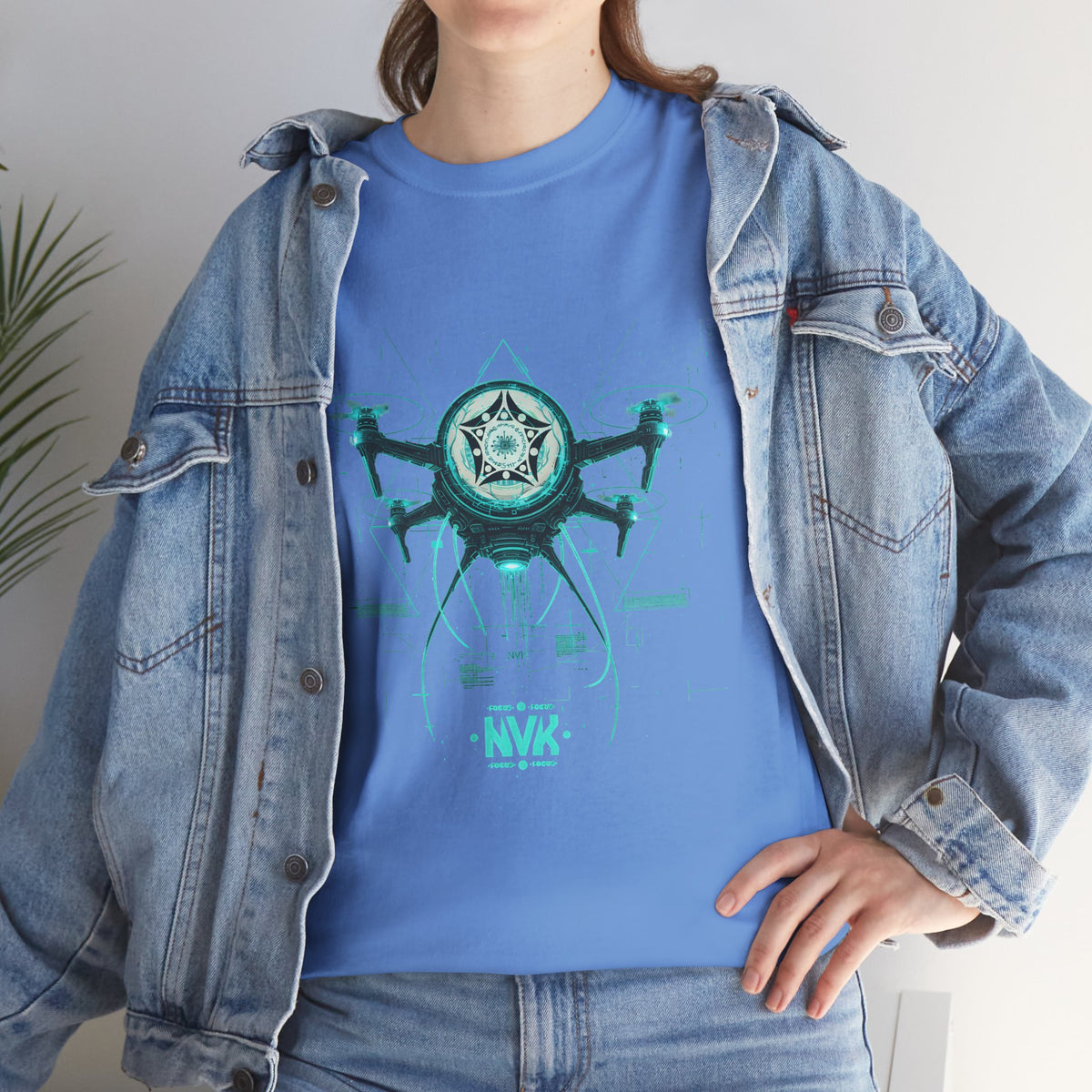 NVK ALIEN DRONE EMBLEM TEE™ — Futuristic Tech Graphic