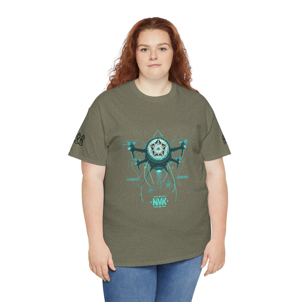 NVK ALIEN DRONE EMBLEM TEE™ — Futuristic Tech Graphic