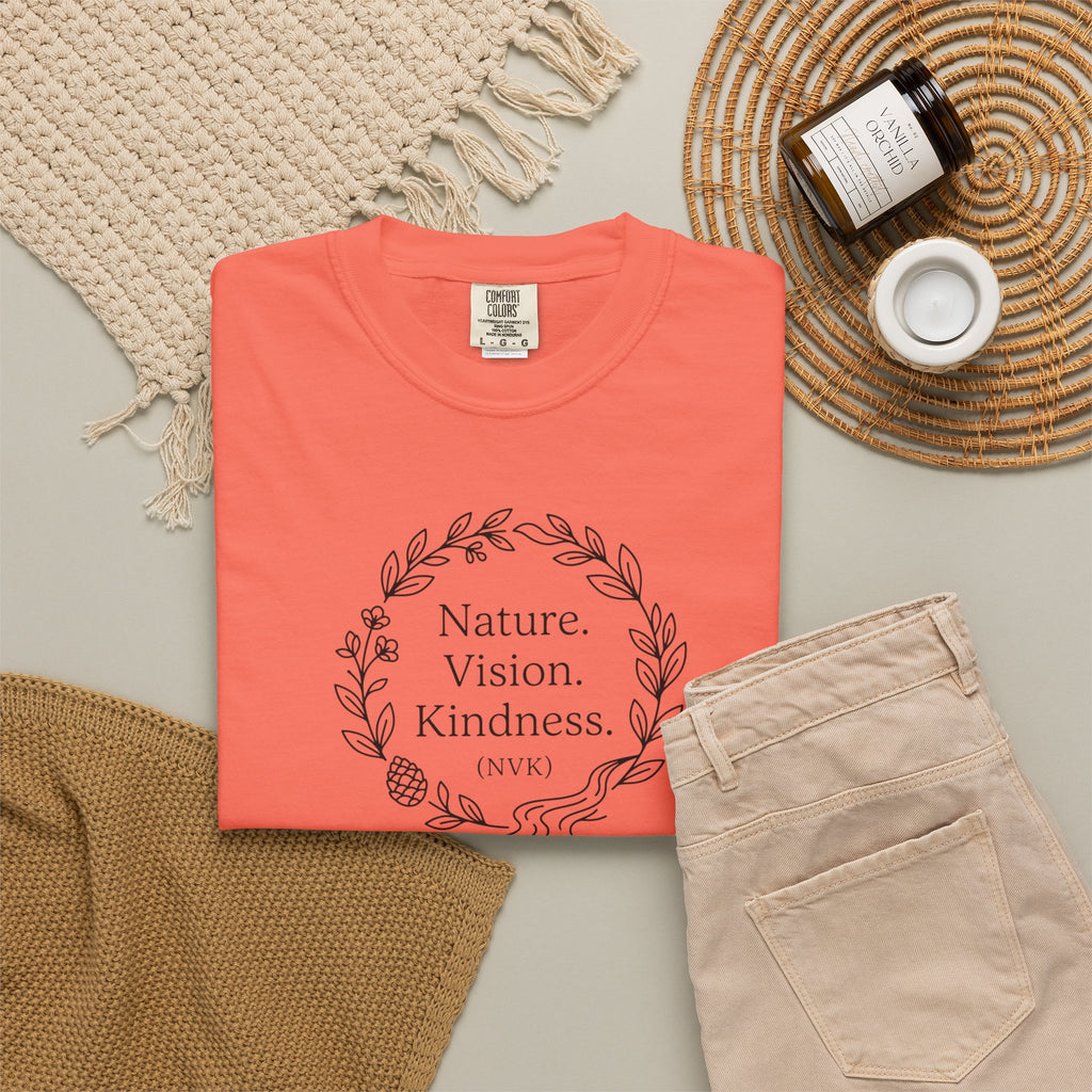 NVK NATURE VISION KINDNESS TEE™ — Floral Wreath Graphic