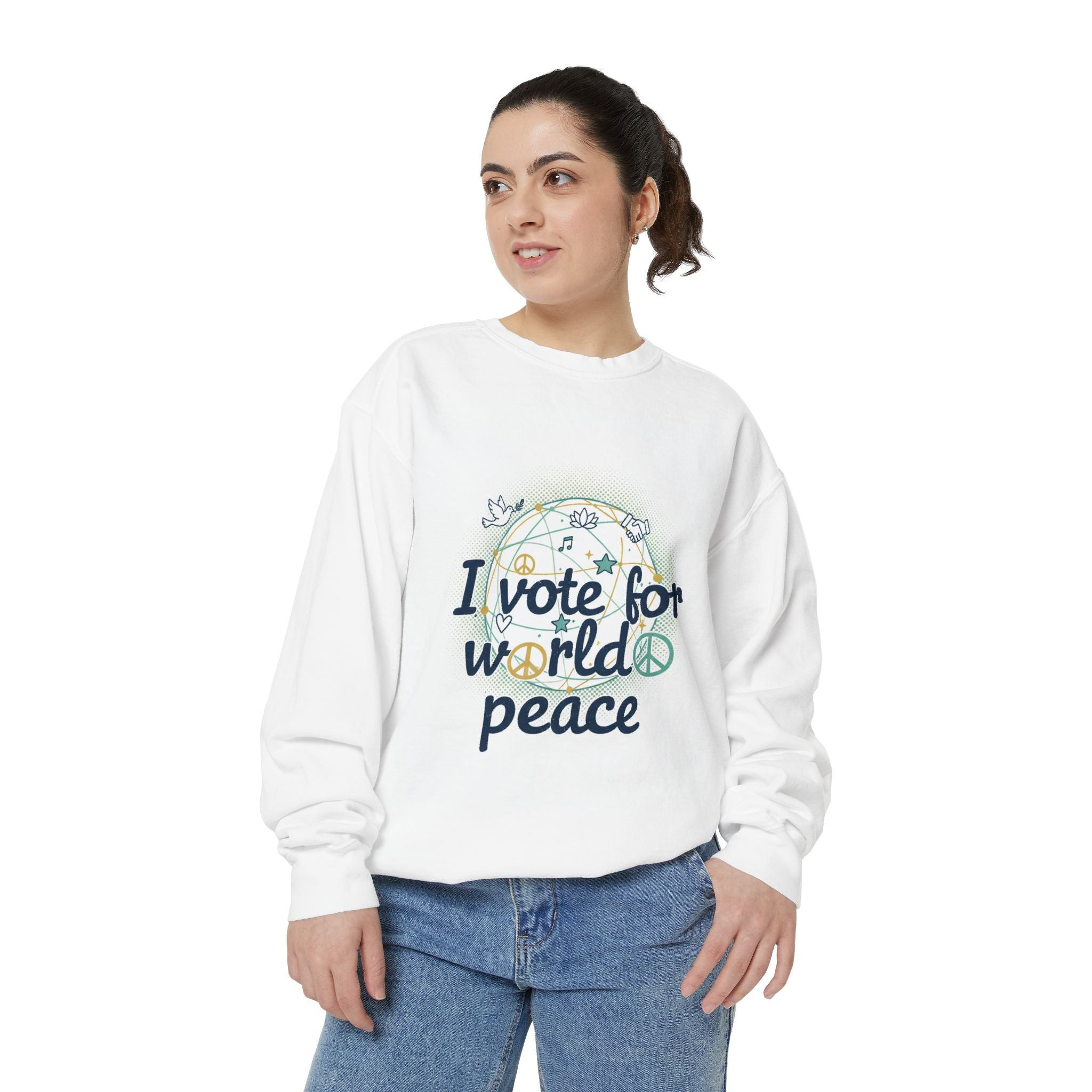 NVK WORLD PEACE SWEATSHIRT™ — Embroidered Unisex Crewneck