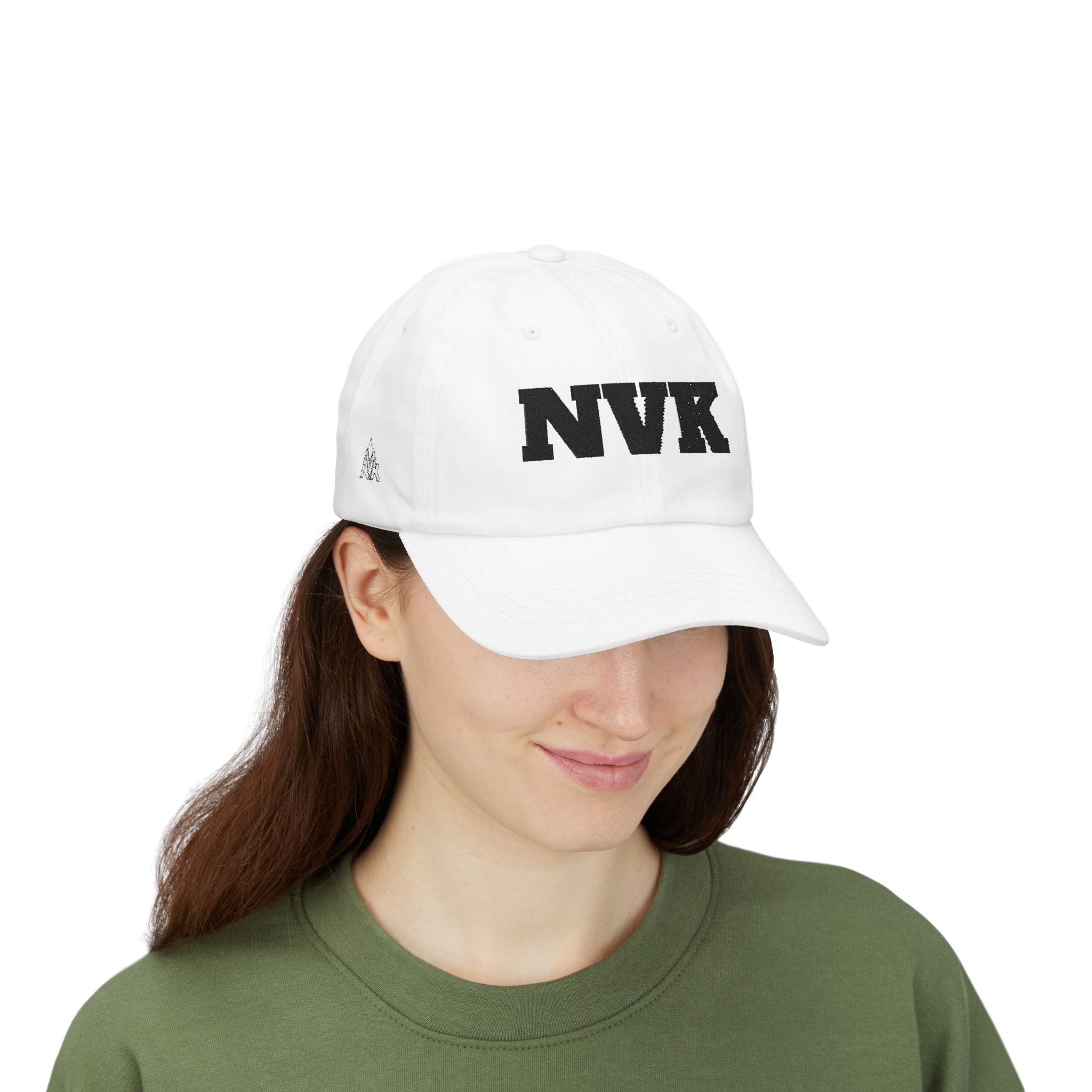 NVK EMBROIDERED DAD CAP™ — Classic White Baseball Hat