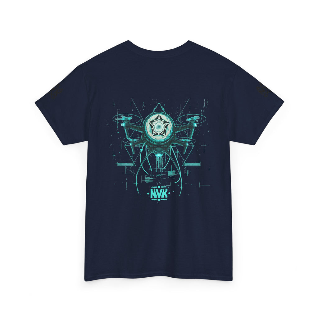NVK ALIEN DRONE EMBLEM TEE™ — Futuristic Tech Graphic