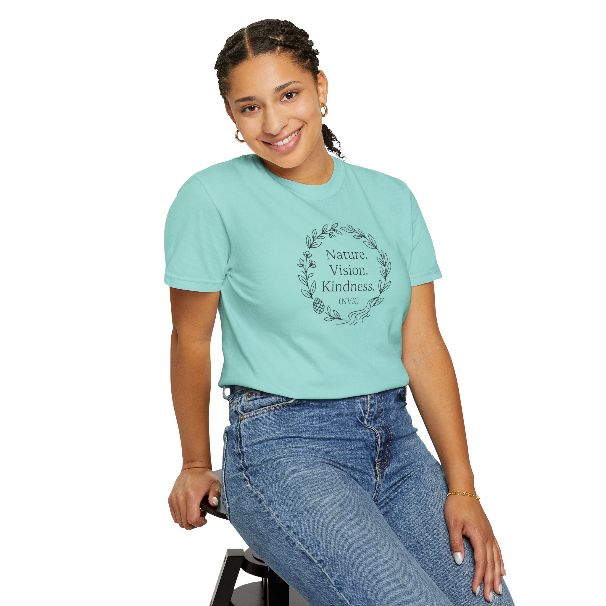 NVK NATURE VISION KINDNESS TEE™ — Floral Wreath Graphic