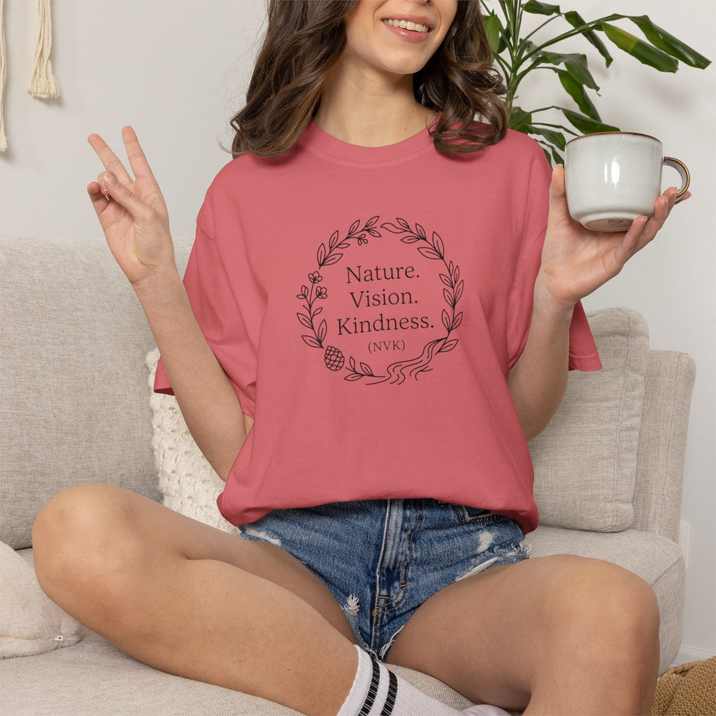 NVK NATURE VISION KINDNESS TEE™ — Floral Wreath Graphic