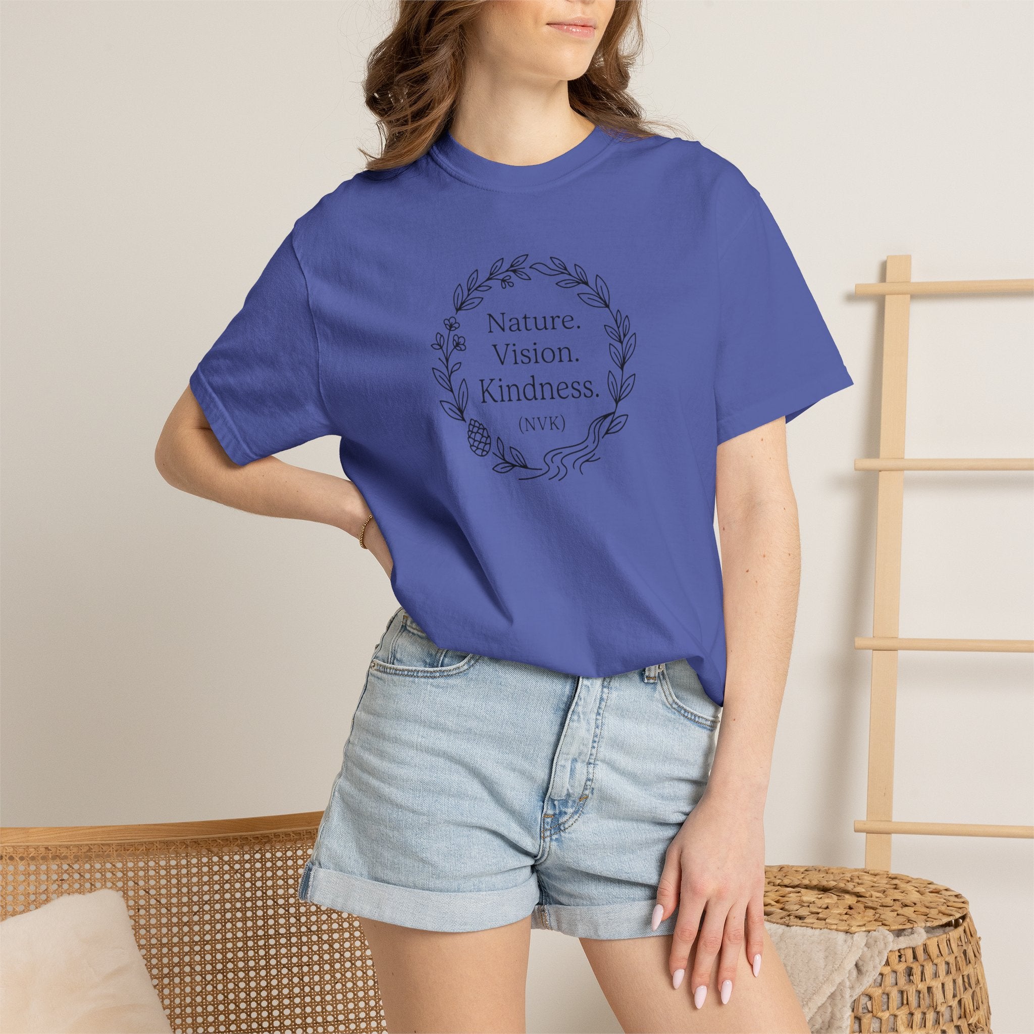 NVK NATURE VISION KINDNESS TEE™ — Floral Wreath Graphic