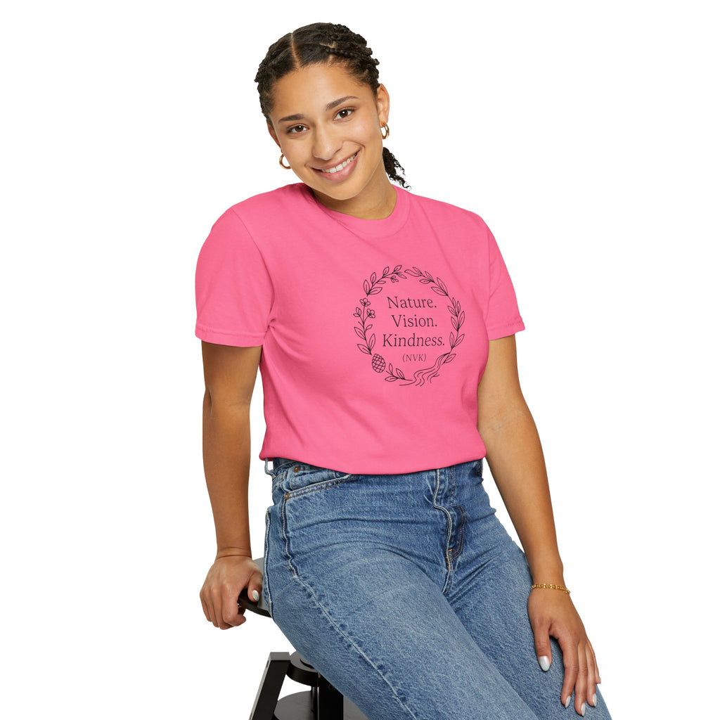 NVK NATURE VISION KINDNESS TEE™ — Floral Wreath Graphic