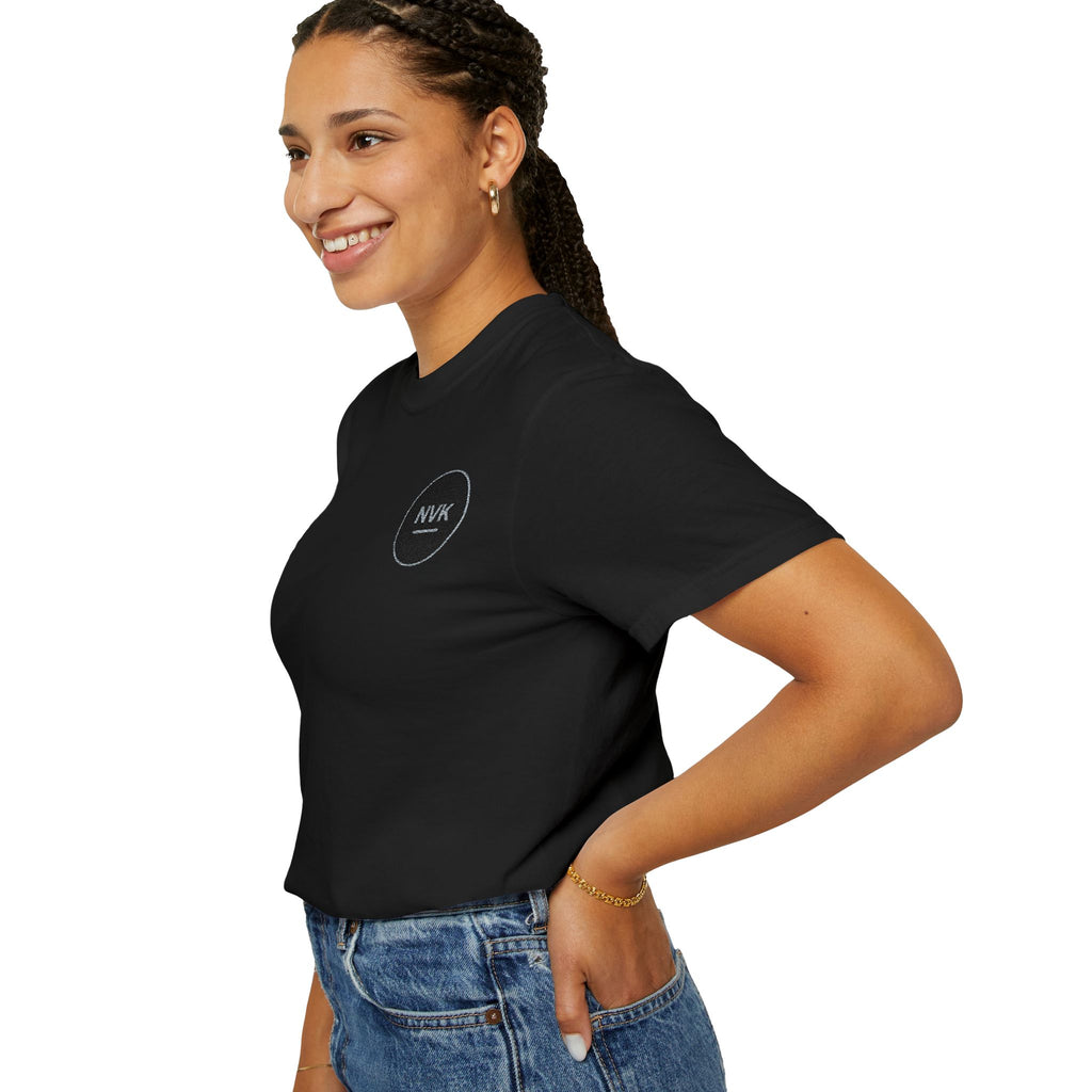 NVK MINIMAL LOGO TEE™ — Heavyweight Garment-Dyed Essential