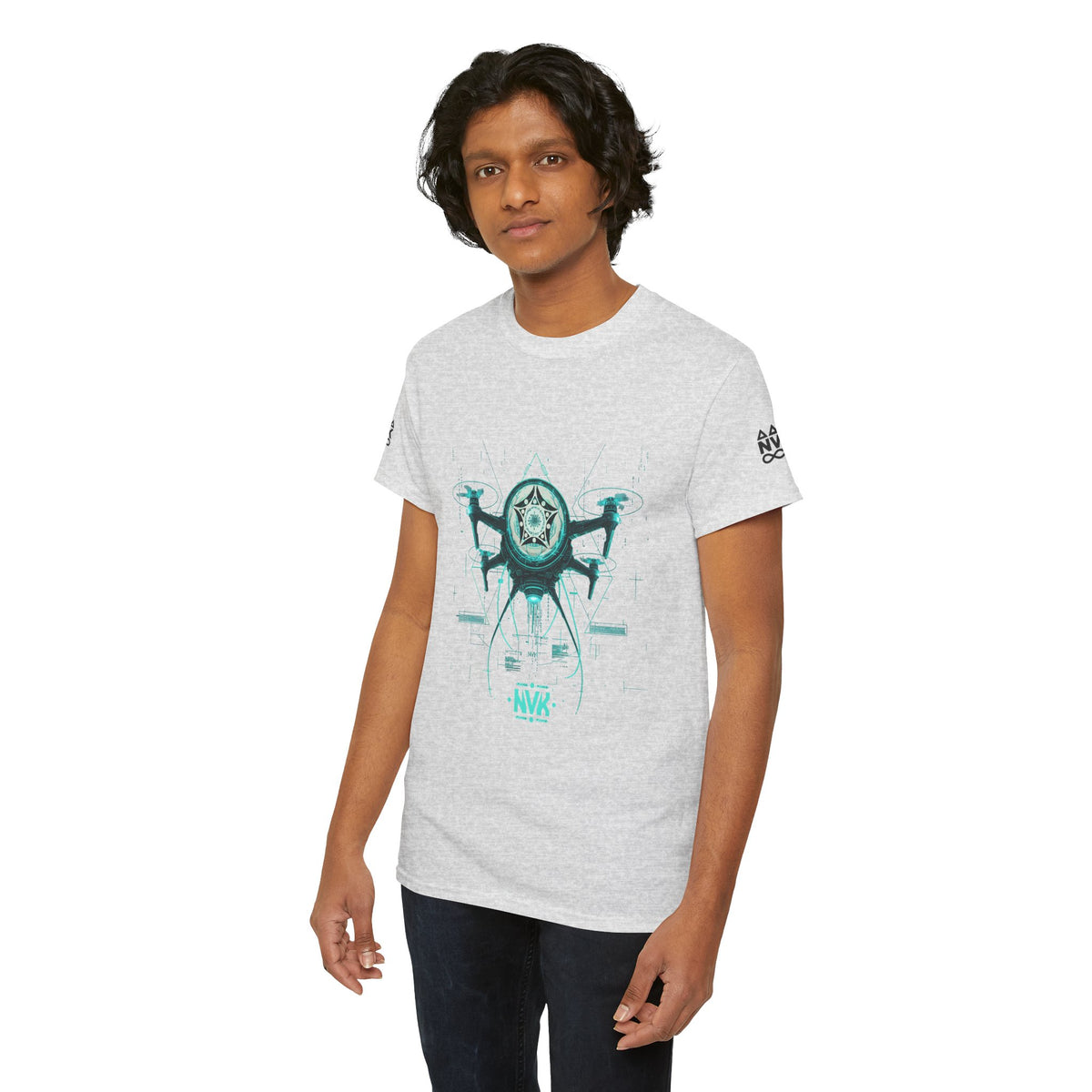 NVK ALIEN DRONE EMBLEM TEE™ — Futuristic Tech Graphic