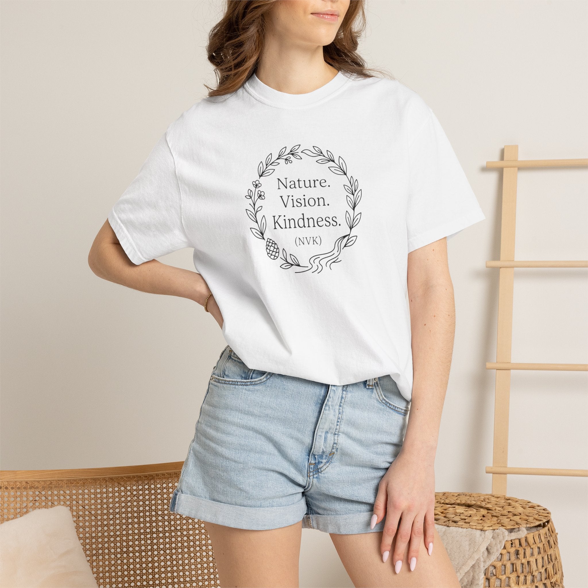 NVK NATURE VISION KINDNESS TEE™ — Floral Wreath Graphic