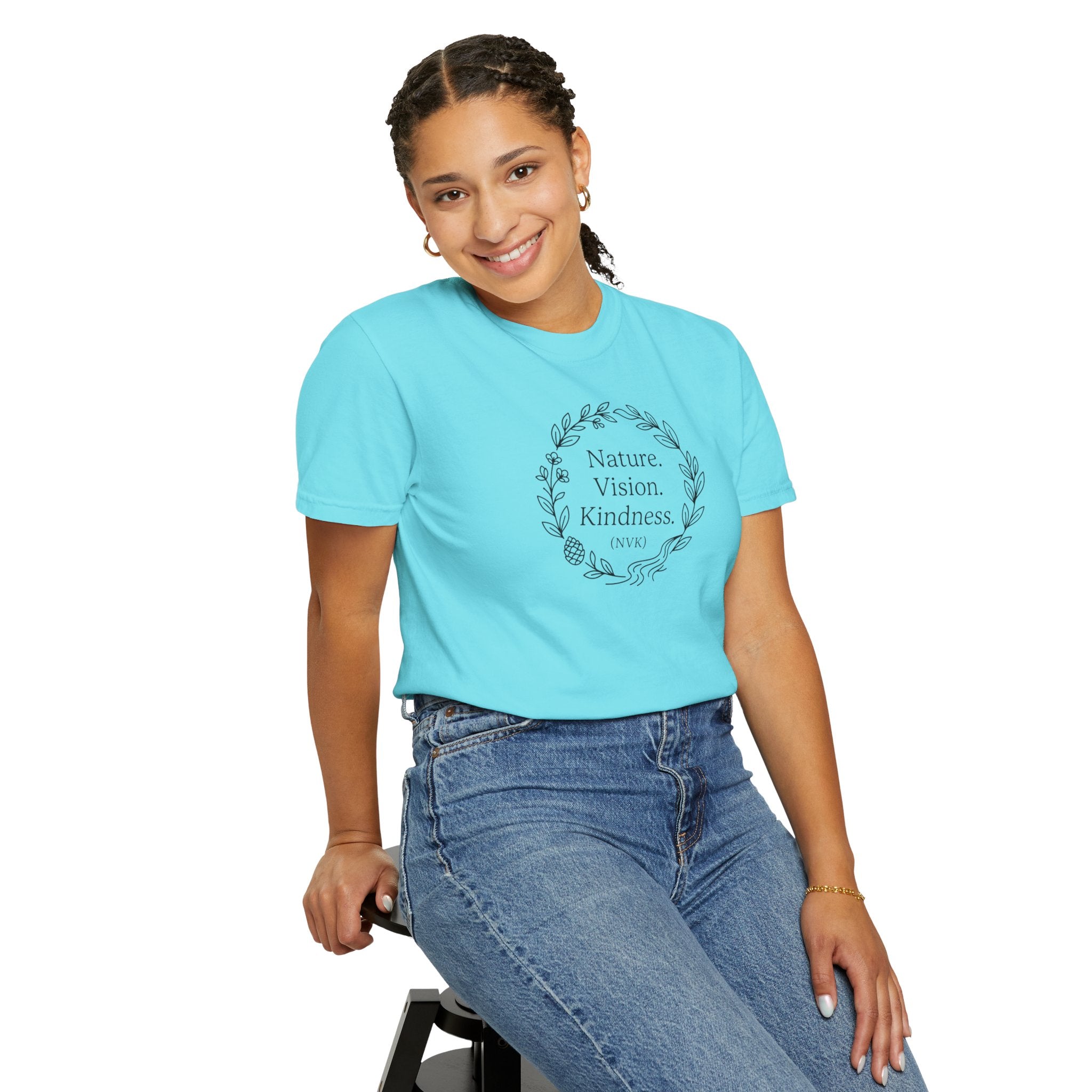 NVK NATURE VISION KINDNESS TEE™ — Floral Wreath Graphic