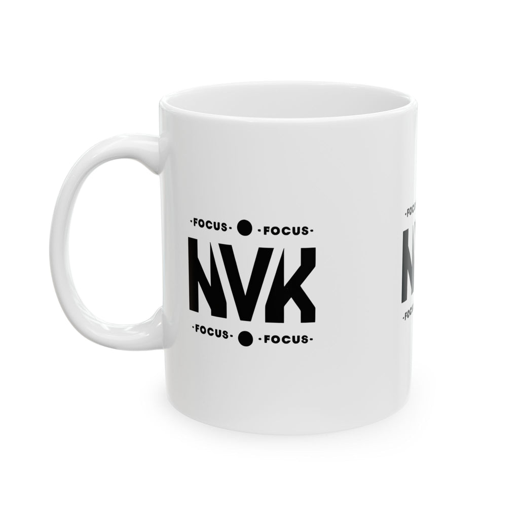 NVK Focus Ceramic Mug — Motivational Coffee Cup (11oz, 15oz)