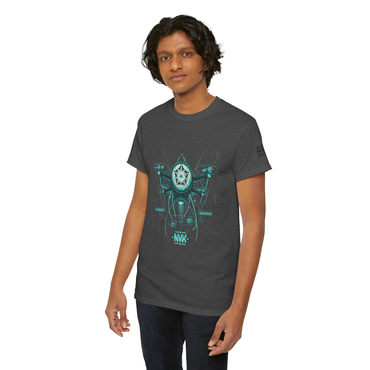 NVK ALIEN DRONE EMBLEM TEE™ — Futuristic Tech Graphic