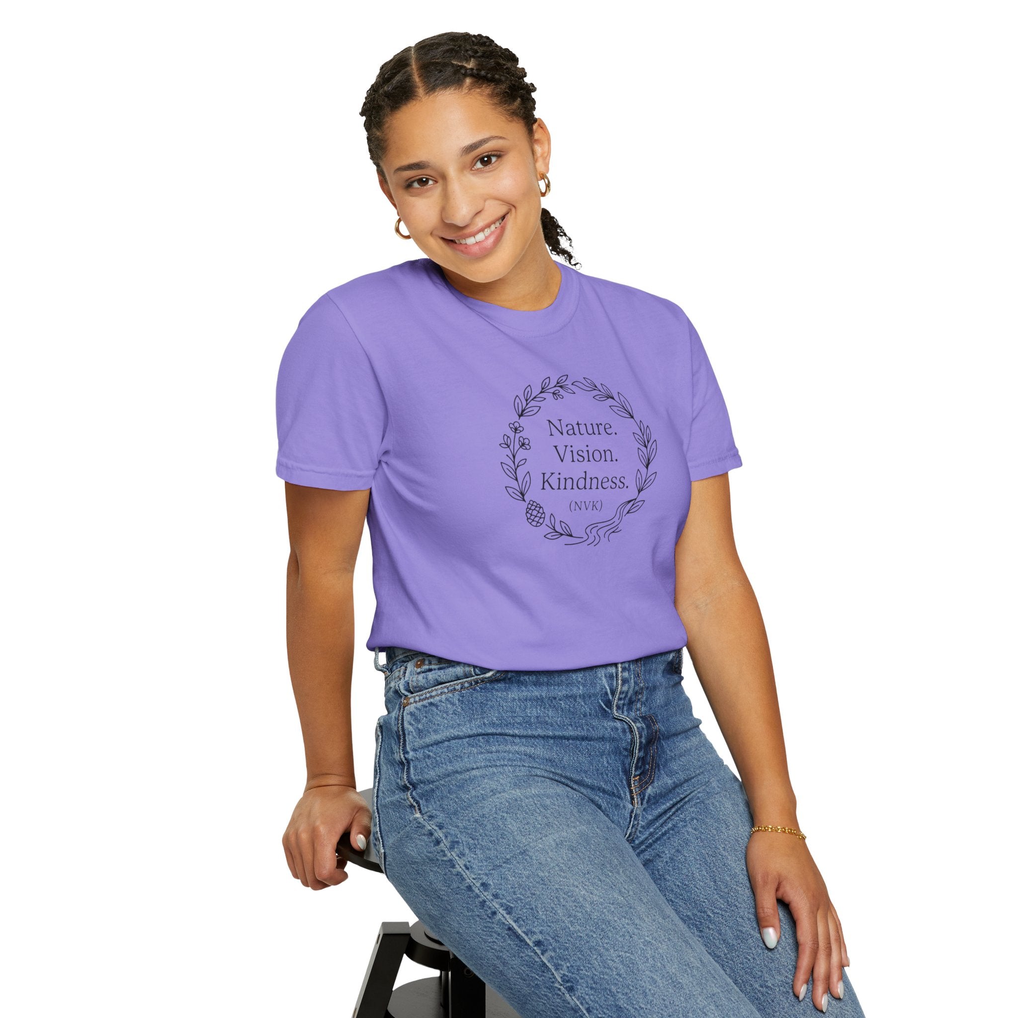 NVK NATURE VISION KINDNESS TEE™ — Floral Wreath Graphic