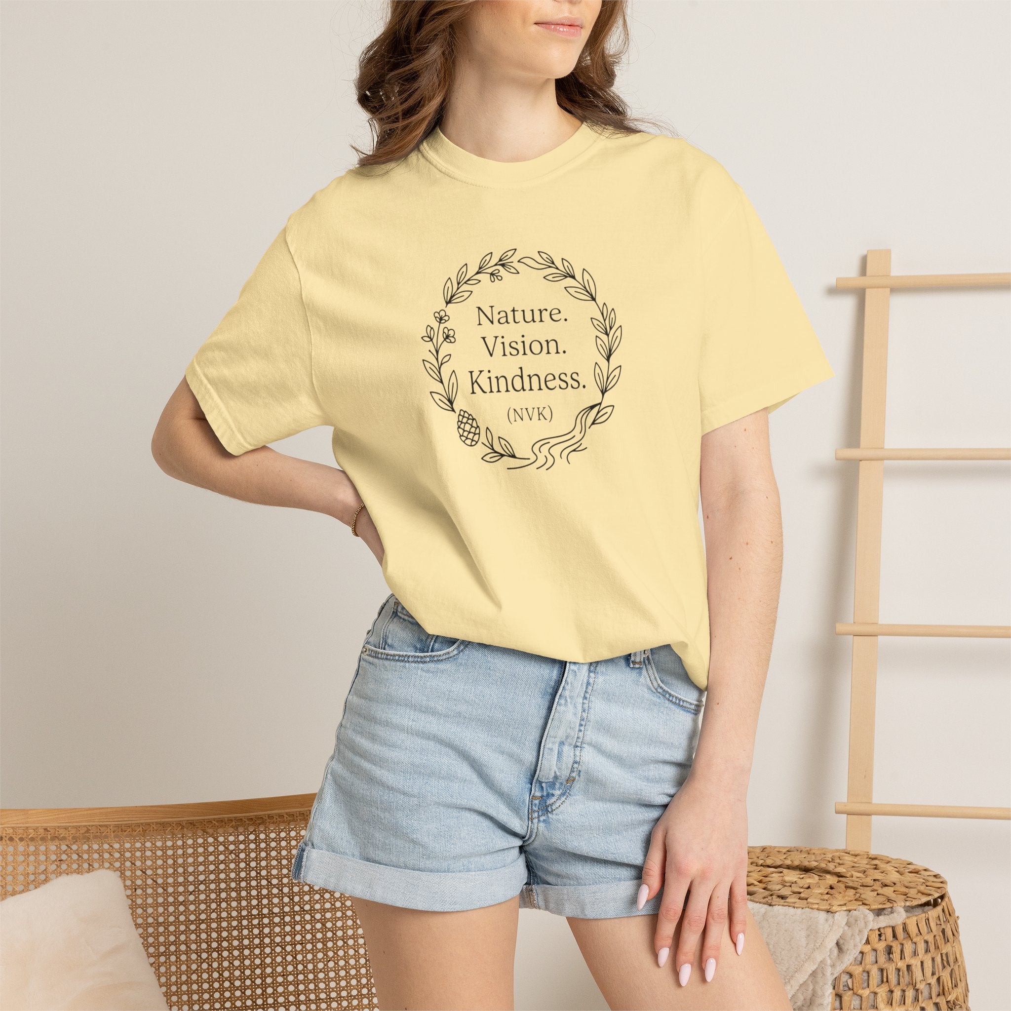 NVK NATURE VISION KINDNESS TEE™ — Floral Wreath Graphic