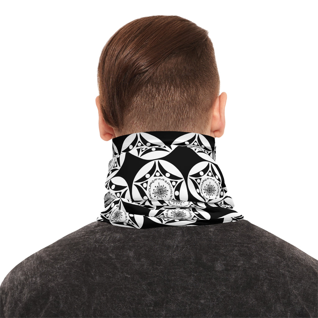 NVK NEON VALKYRIE NECK GAITER™ — Geometric Mandala Pattern