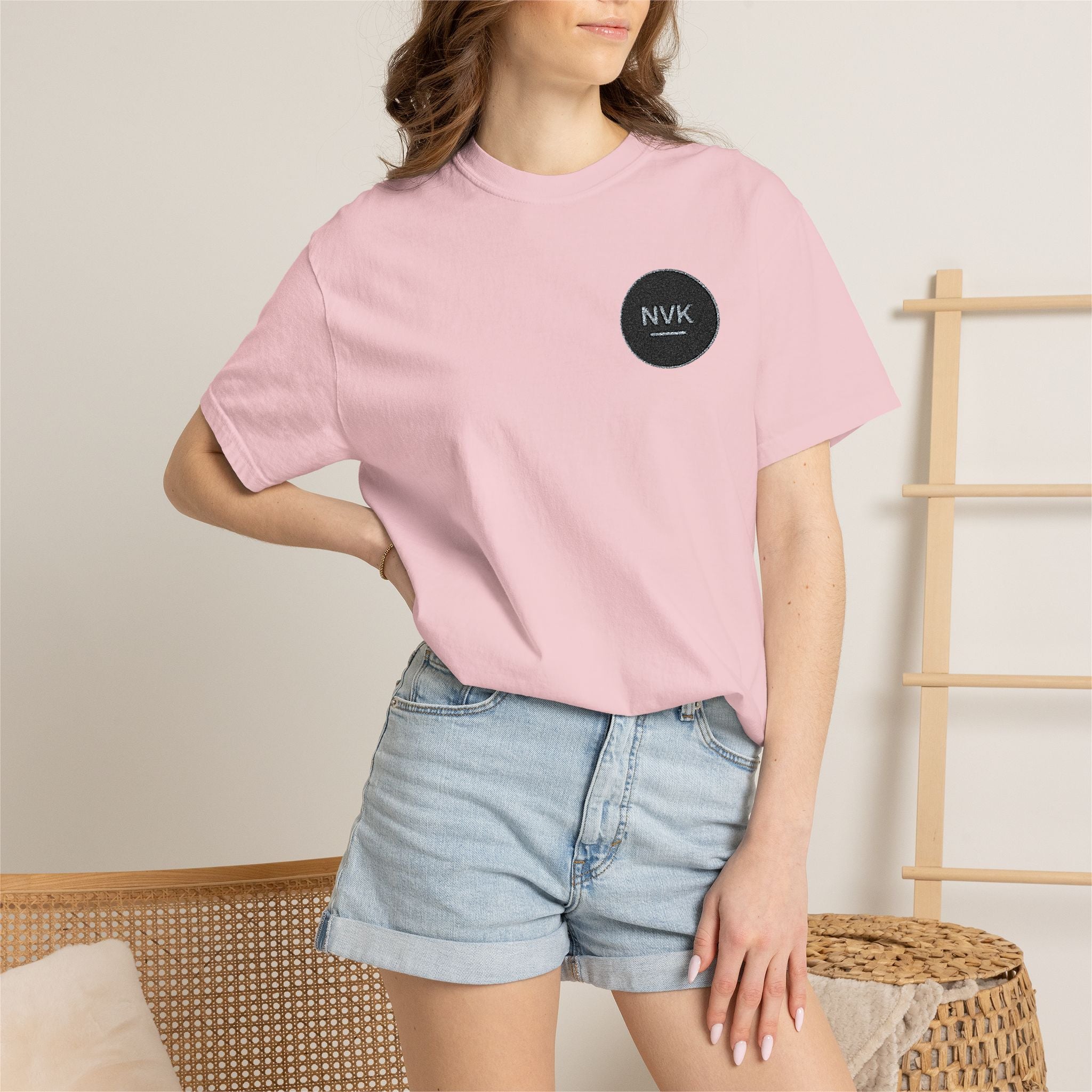 NVK MINIMAL LOGO TEE™ — Heavyweight Garment-Dyed Essential