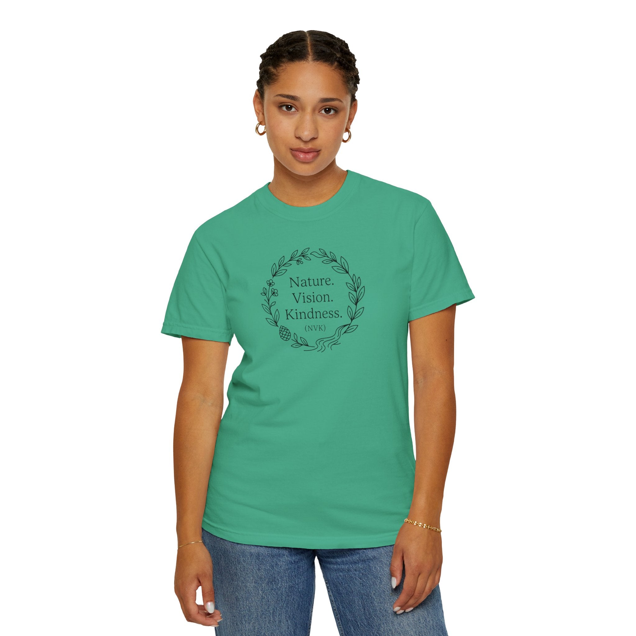 NVK NATURE VISION KINDNESS TEE™ — Floral Wreath Graphic