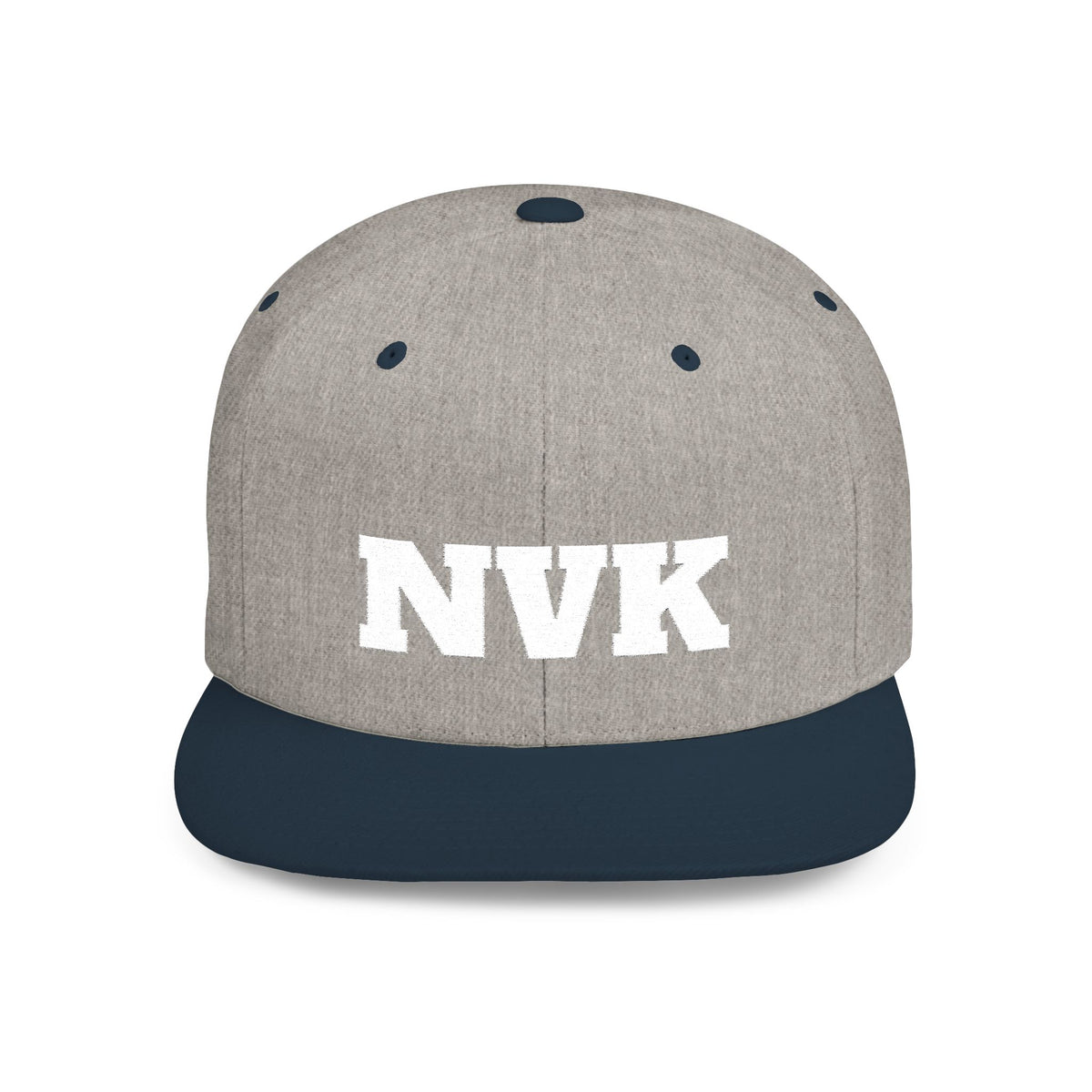 NVK FLAT BILL SNAPBACK™ — Bold Distressed Embroidered Logo