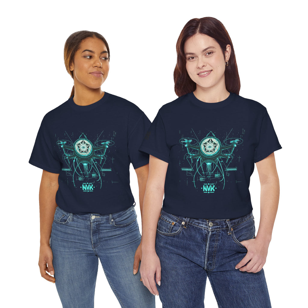 NVK ALIEN DRONE EMBLEM TEE™ — Futuristic Tech Graphic