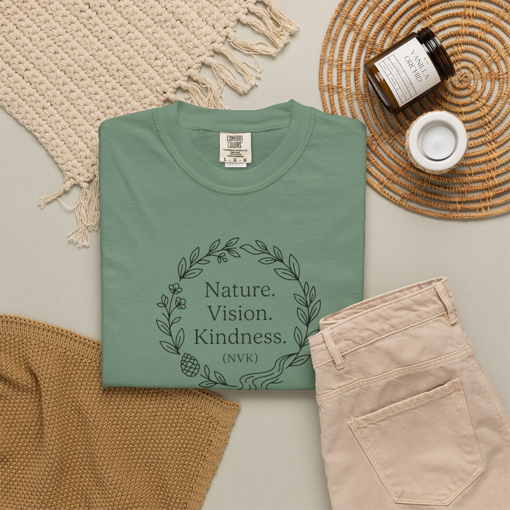 NVK NATURE VISION KINDNESS TEE™ — Floral Wreath Graphic