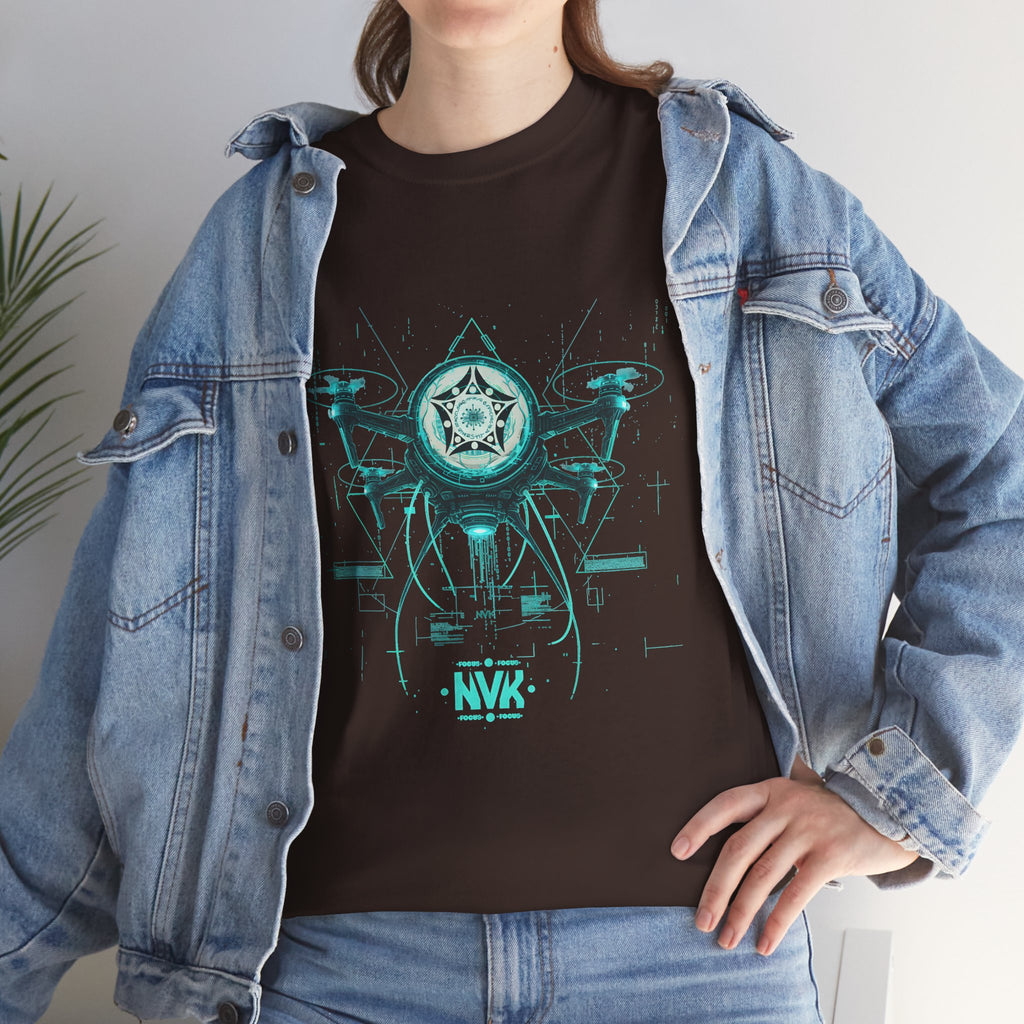 NVK ALIEN DRONE EMBLEM TEE™ — Futuristic Tech Graphic