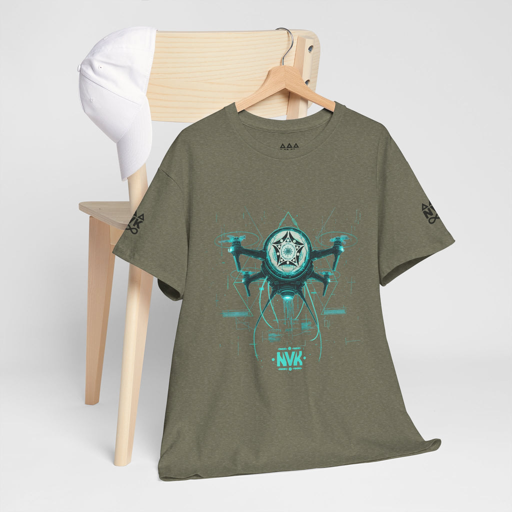NVK ALIEN DRONE EMBLEM TEE™ — Futuristic Tech Graphic
