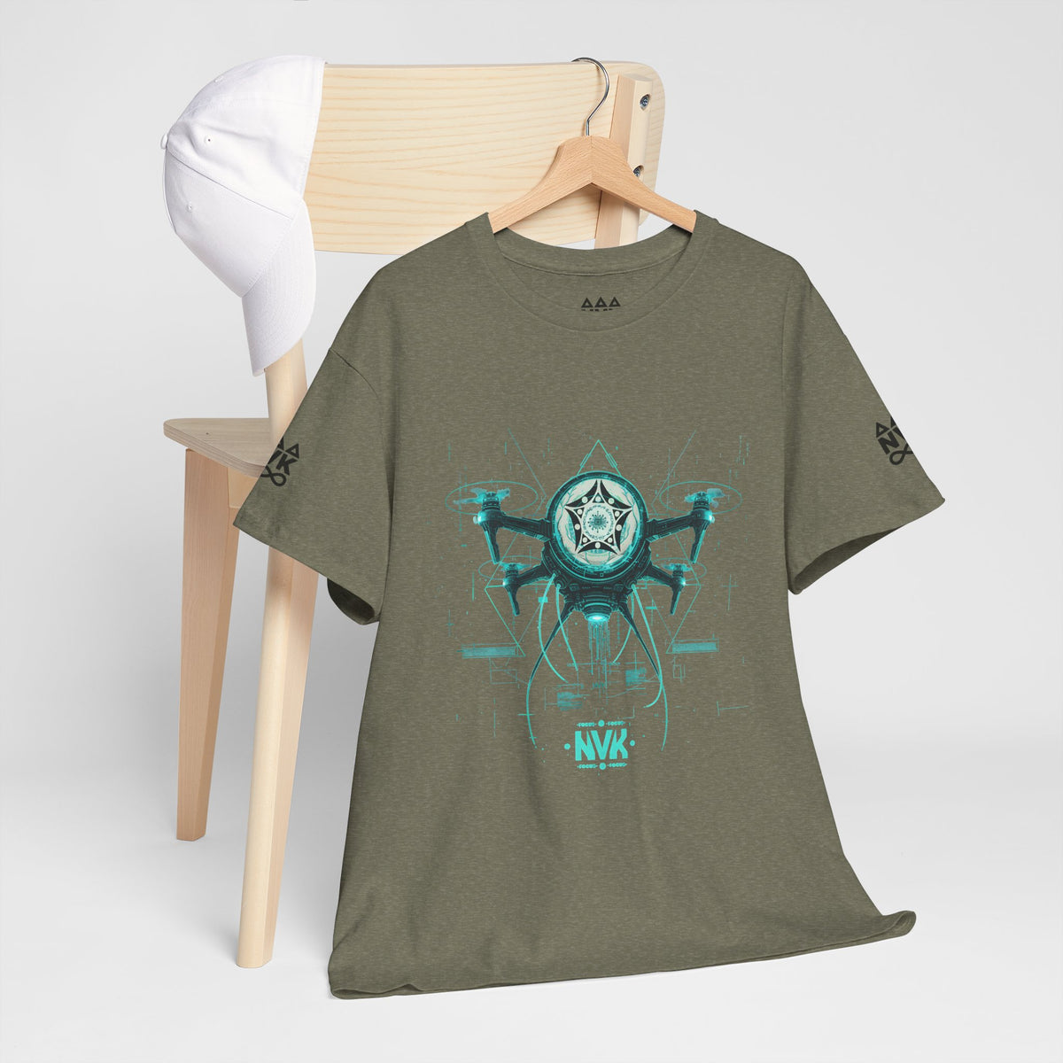 NVK ALIEN DRONE EMBLEM TEE™ — Futuristic Tech Graphic