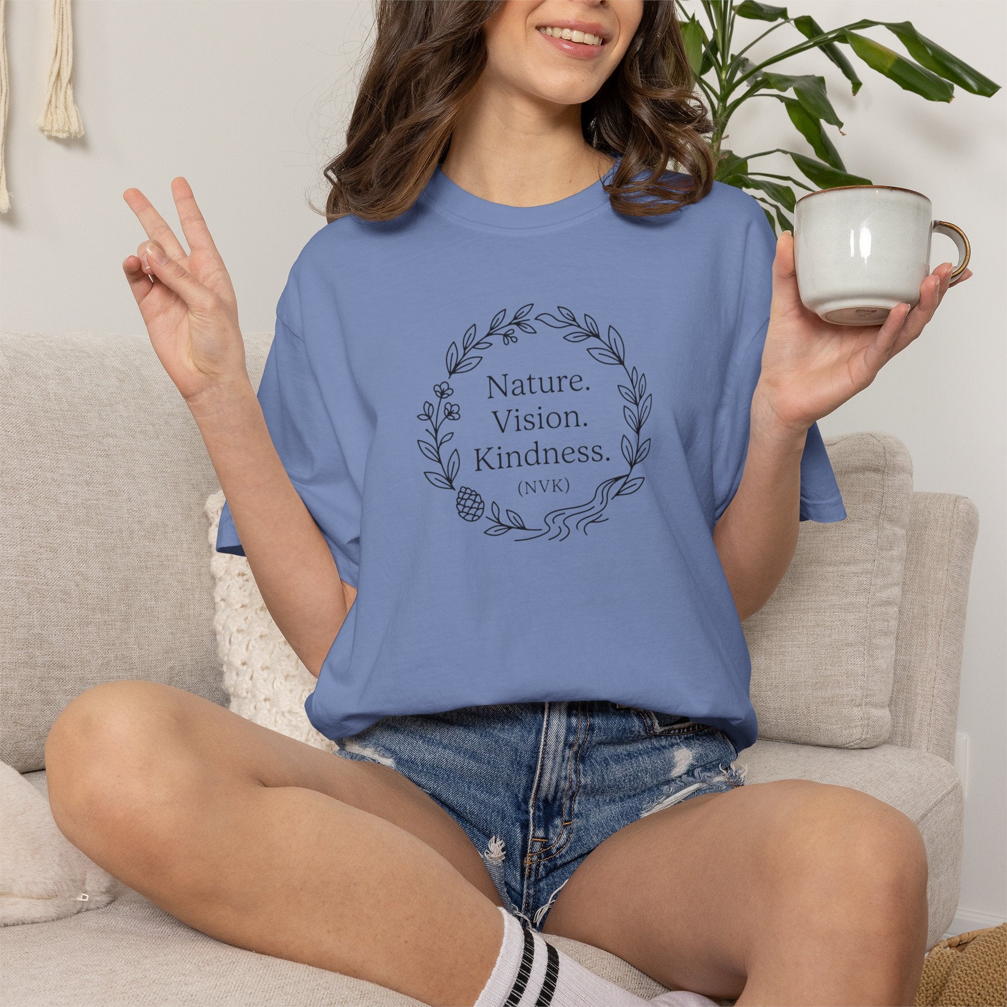 NVK NATURE VISION KINDNESS TEE™ — Floral Wreath Graphic