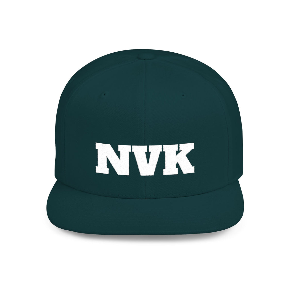NVK FLAT BILL SNAPBACK™ — Bold Distressed Embroidered Logo