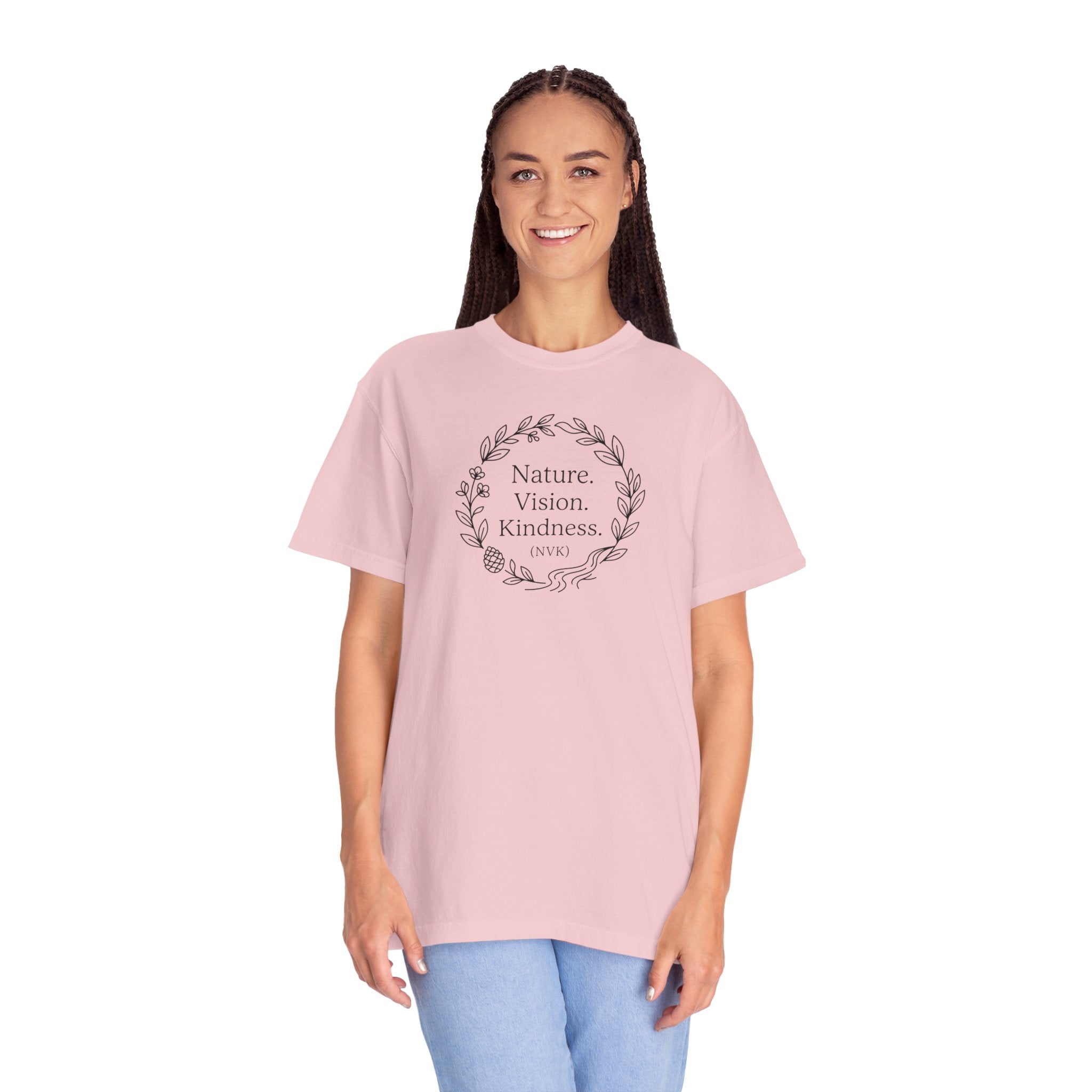 NVK NATURE VISION KINDNESS TEE™ — Floral Wreath Graphic
