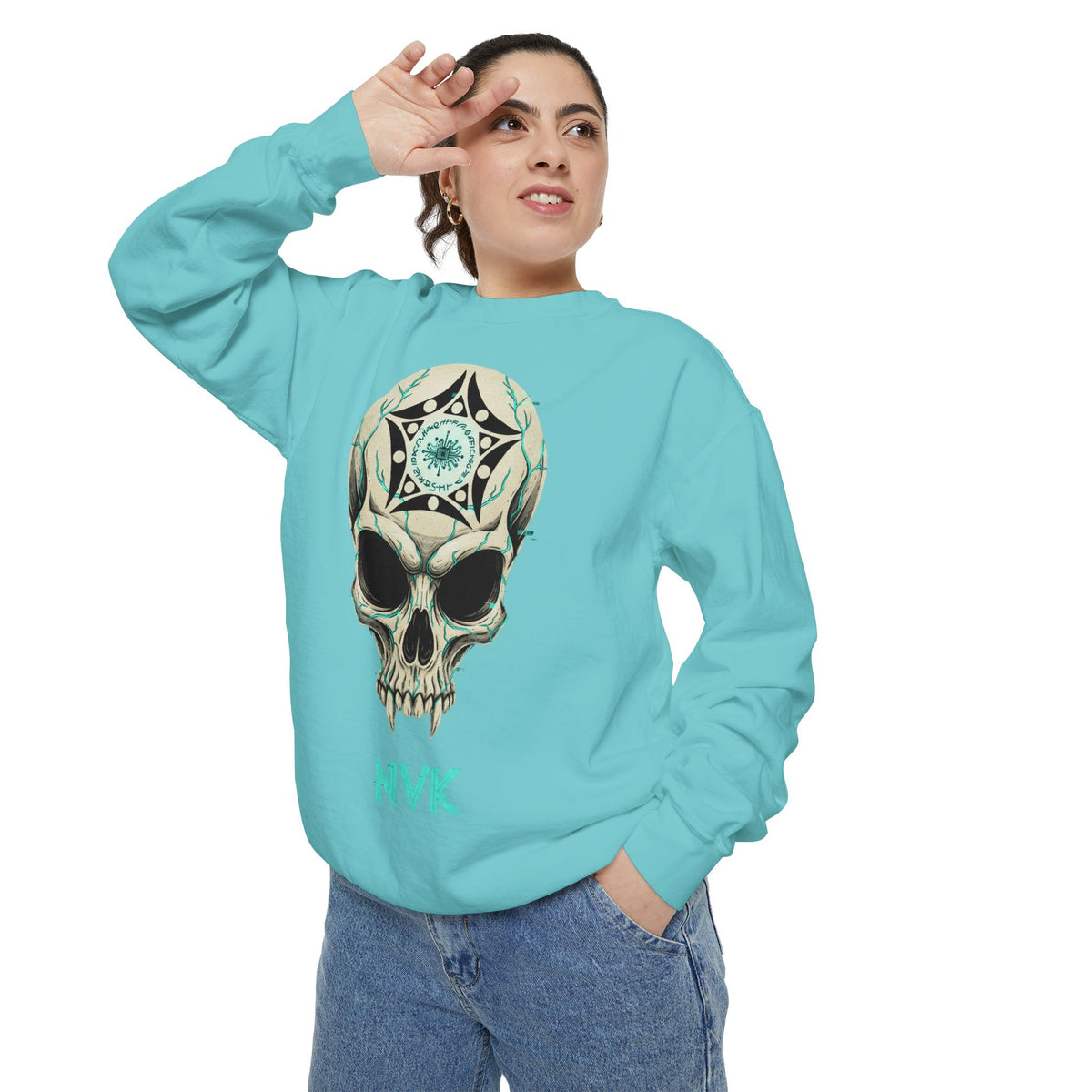 NVK BUGA SPHERE SKULL SWEATSHIRT™ — Graphic Crewneck