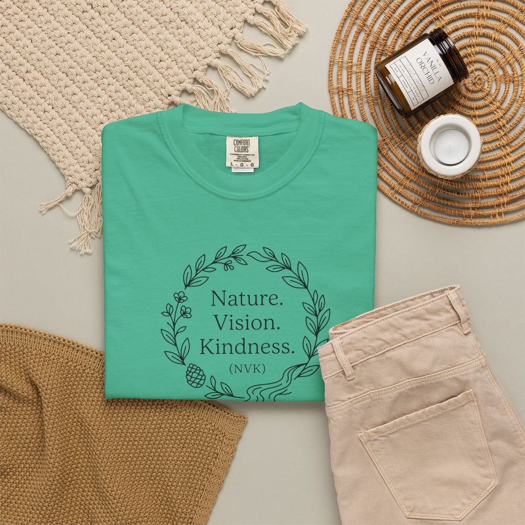 NVK NATURE VISION KINDNESS TEE™ — Floral Wreath Graphic