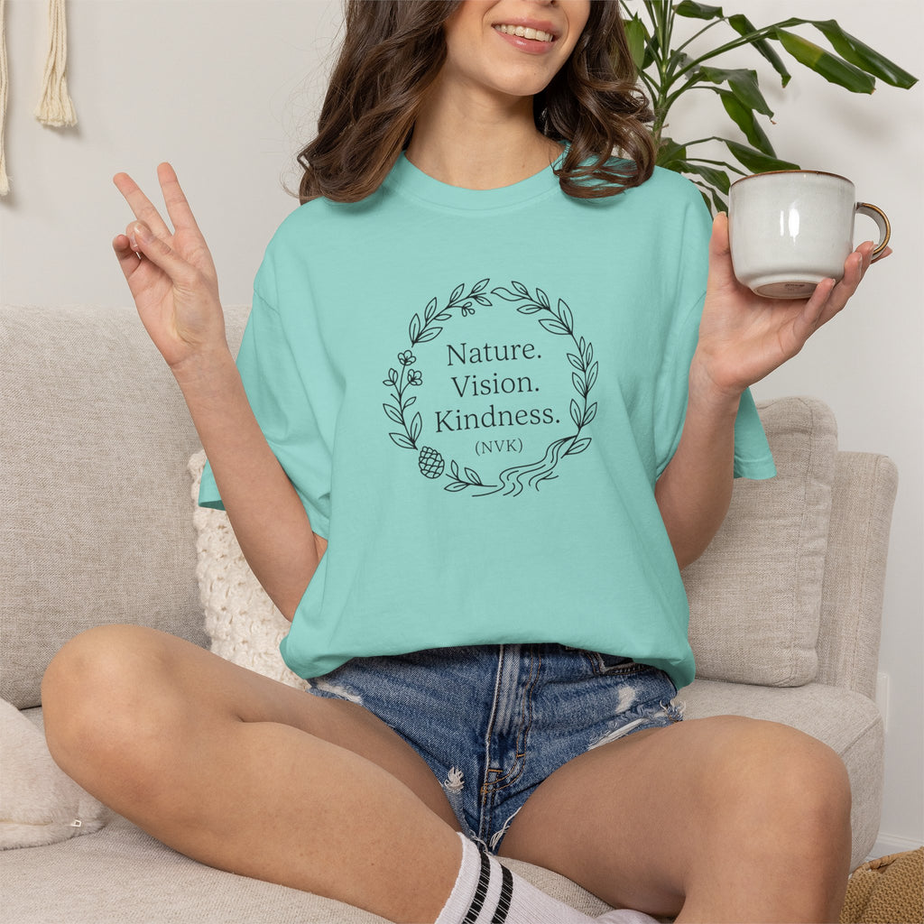 NVK NATURE VISION KINDNESS TEE™ — Floral Wreath Graphic