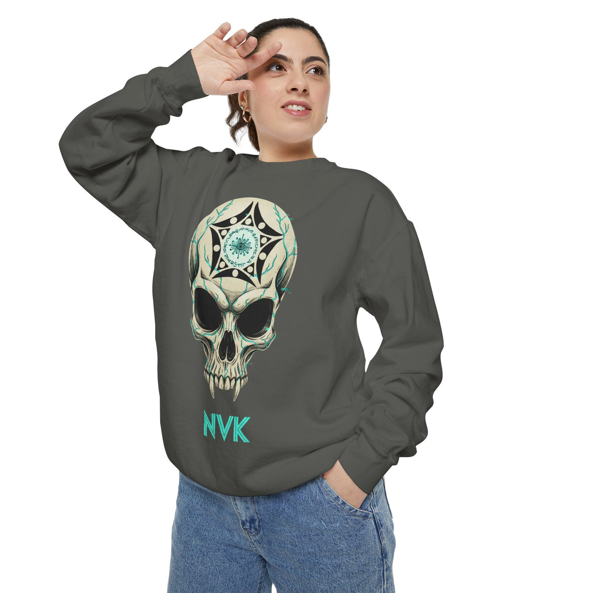 NVK BUGA SPHERE SKULL SWEATSHIRT™ — Graphic Crewneck