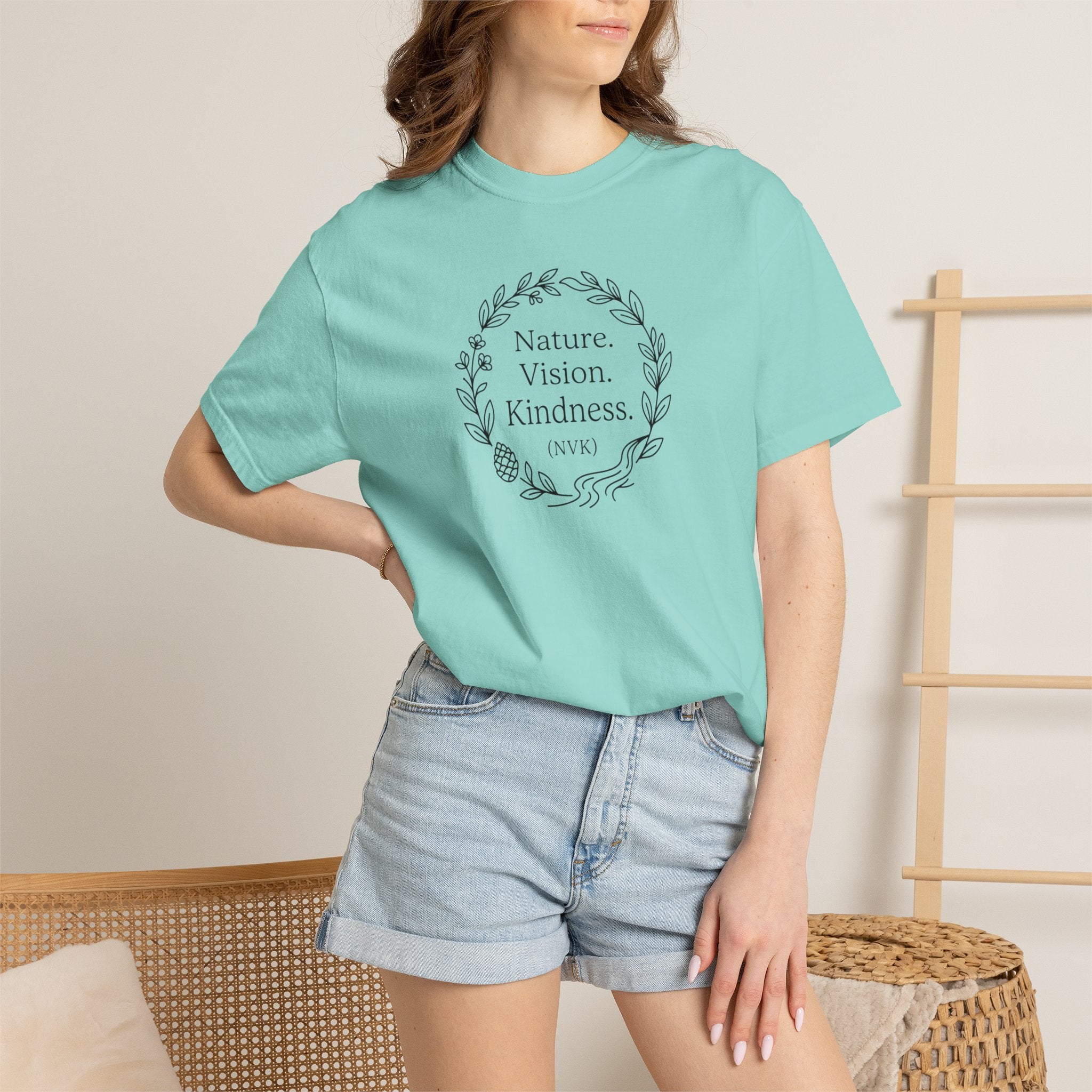 NVK NATURE VISION KINDNESS TEE™ — Floral Wreath Graphic