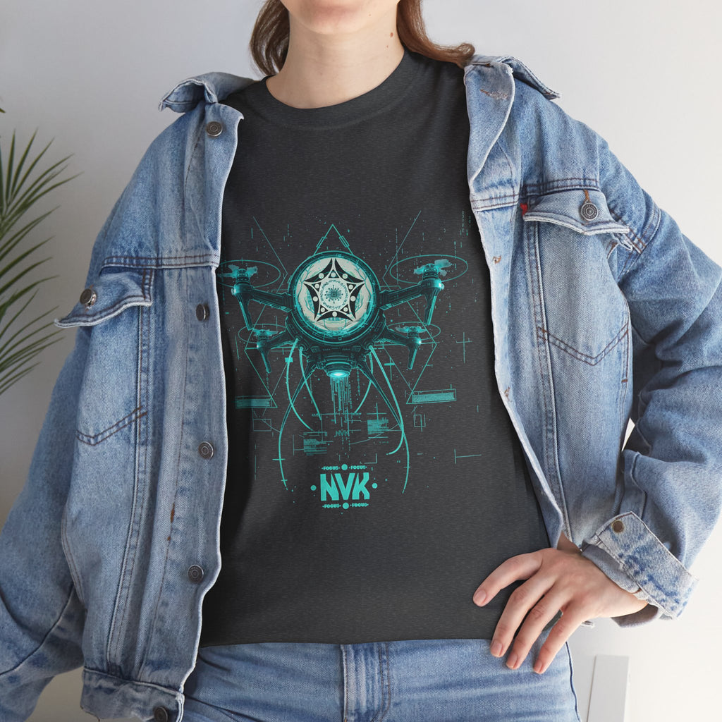NVK ALIEN DRONE EMBLEM TEE™ — Futuristic Tech Graphic