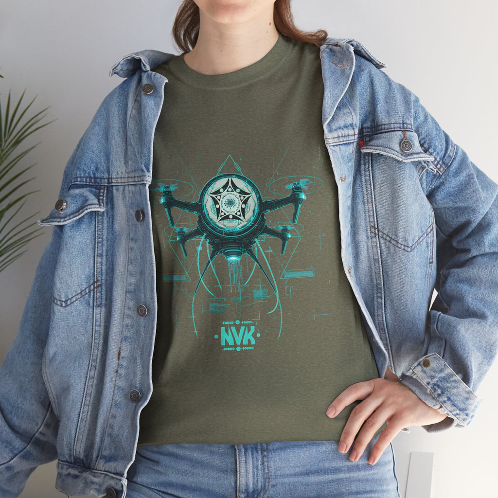NVK ALIEN DRONE EMBLEM TEE™ — Futuristic Tech Graphic